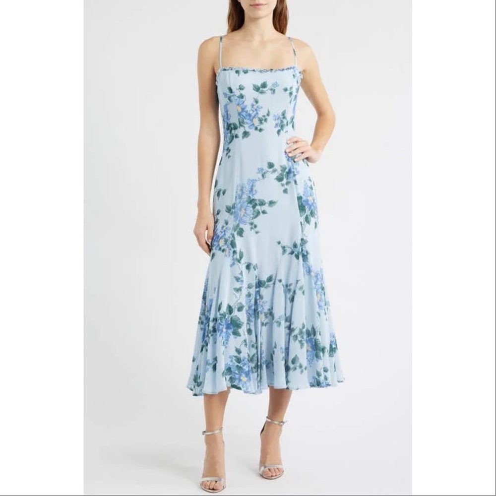 NWT Reformation Lilibet Midi Dress in Fresh Air Size 4